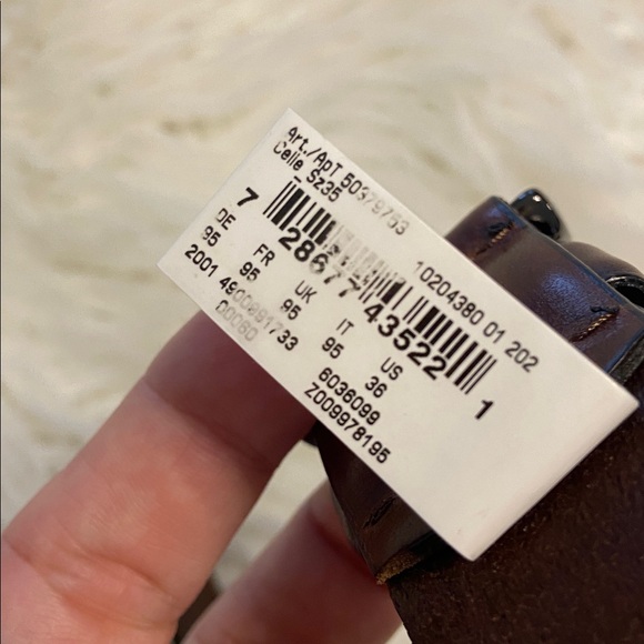 BOSS Men's Brown Leather Belt brand new size 34 length 44” - Picture 3 of 10